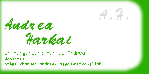 andrea harkai business card